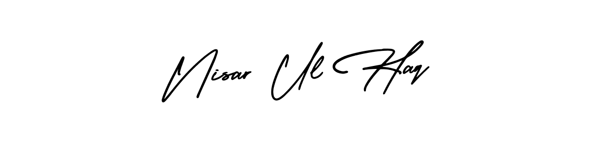 It looks lik you need a new signature style for name Nisar Ul Haq. Design unique handwritten (AmerikaSignatureDemo-Regular) signature with our free signature maker in just a few clicks. Nisar Ul Haq signature style 3 images and pictures png