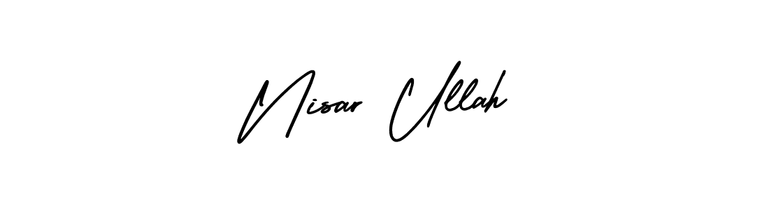 Design your own signature with our free online signature maker. With this signature software, you can create a handwritten (AmerikaSignatureDemo-Regular) signature for name Nisar Ullah. Nisar Ullah signature style 3 images and pictures png