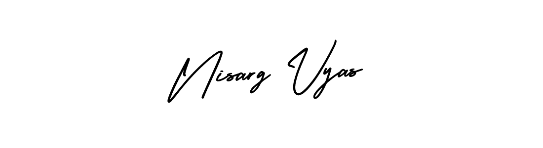 Also You can easily find your signature by using the search form. We will create Nisarg Vyas name handwritten signature images for you free of cost using AmerikaSignatureDemo-Regular sign style. Nisarg Vyas signature style 3 images and pictures png