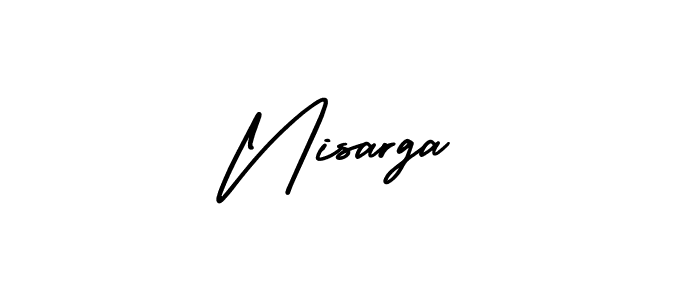 Design your own signature with our free online signature maker. With this signature software, you can create a handwritten (AmerikaSignatureDemo-Regular) signature for name Nisarga. Nisarga signature style 3 images and pictures png