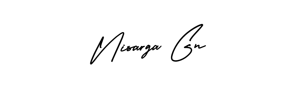 Nisarga Gn stylish signature style. Best Handwritten Sign (AmerikaSignatureDemo-Regular) for my name. Handwritten Signature Collection Ideas for my name Nisarga Gn. Nisarga Gn signature style 3 images and pictures png