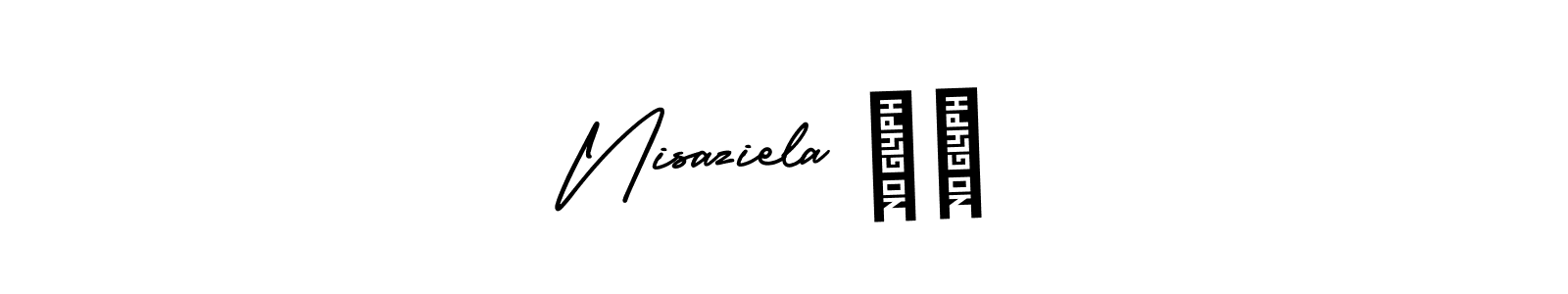 How to Draw Nisaziela ❤️ signature style? AmerikaSignatureDemo-Regular is a latest design signature styles for name Nisaziela ❤️. Nisaziela ❤️ signature style 3 images and pictures png