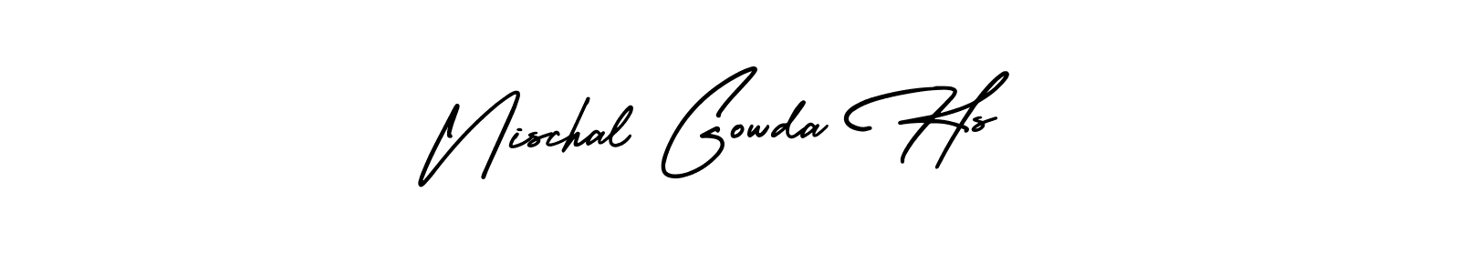 Use a signature maker to create a handwritten signature online. With this signature software, you can design (AmerikaSignatureDemo-Regular) your own signature for name Nischal Gowda Hs. Nischal Gowda Hs signature style 3 images and pictures png