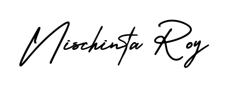 A stylish, flowing autograph style designed for name Nischinta Roy using AmerikaSignatureDemo-Regular typography. Perfect for digital creative projects. Nischinta Roy signature style 3 images and pictures png