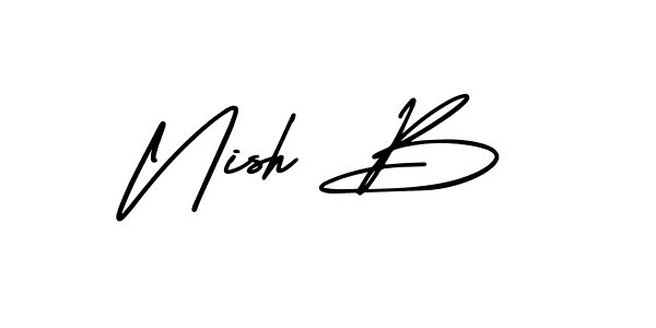 Once you've used our free online signature maker to create your best signature AmerikaSignatureDemo-Regular style, it's time to enjoy all of the benefits that Nish B name signing documents. Nish B signature style 3 images and pictures png
