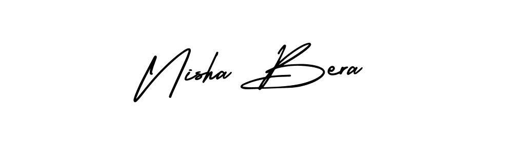 Design your own signature with our free online signature maker. With this signature software, you can create a handwritten (AmerikaSignatureDemo-Regular) signature for name Nisha Bera. Nisha Bera signature style 3 images and pictures png