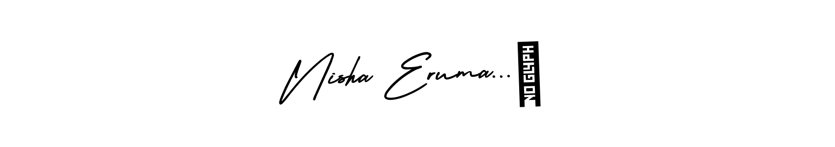 AmerikaSignatureDemo-Regular is a professional signature style that is perfect for those who want to add a touch of class to their signature. It is also a great choice for those who want to make their signature more unique. Get Nisha Eruma...♡ name to fancy signature for free. Nisha Eruma...♡ signature style 3 images and pictures png