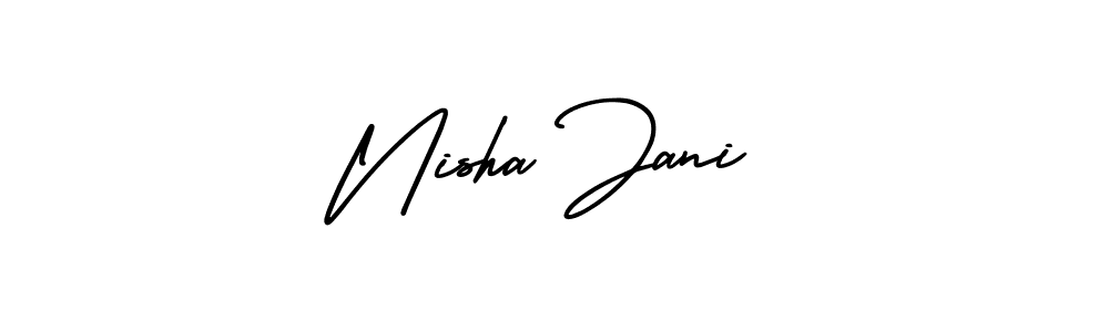 How to Draw Nisha Jani signature style? AmerikaSignatureDemo-Regular is a latest design signature styles for name Nisha Jani. Nisha Jani signature style 3 images and pictures png