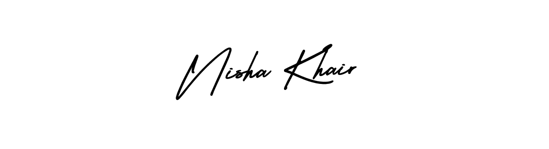 if you are searching for the best signature style for your name Nisha Khair. so please give up your signature search. here we have designed multiple signature styles  using AmerikaSignatureDemo-Regular. Nisha Khair signature style 3 images and pictures png