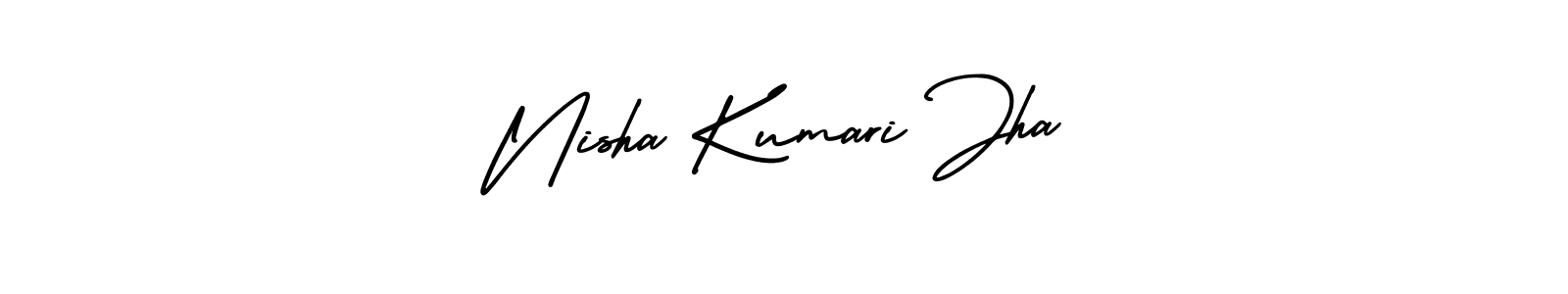 Nisha Kumari Jha stylish signature style. Best Handwritten Sign (AmerikaSignatureDemo-Regular) for my name. Handwritten Signature Collection Ideas for my name Nisha Kumari Jha. Nisha Kumari Jha signature style 3 images and pictures png