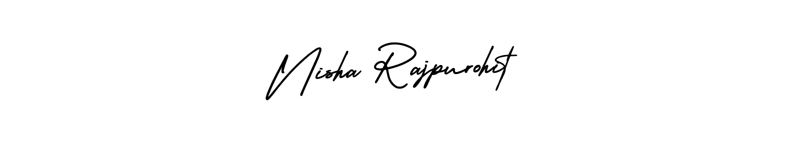 Nisha Rajpurohit stylish signature style. Best Handwritten Sign (AmerikaSignatureDemo-Regular) for my name. Handwritten Signature Collection Ideas for my name Nisha Rajpurohit. Nisha Rajpurohit signature style 3 images and pictures png