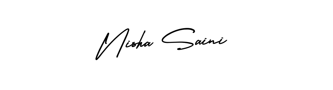 Make a beautiful signature design for name Nisha Saini. Use this online signature maker to create a handwritten signature for free. Nisha Saini signature style 3 images and pictures png