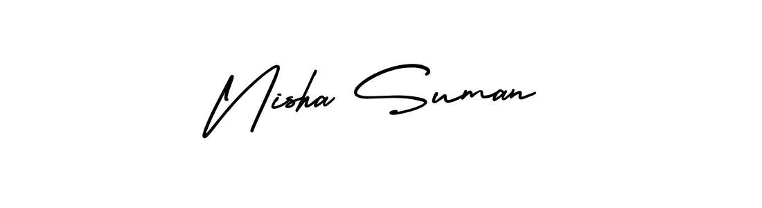 Also You can easily find your signature by using the search form. We will create Nisha Suman name handwritten signature images for you free of cost using AmerikaSignatureDemo-Regular sign style. Nisha Suman signature style 3 images and pictures png