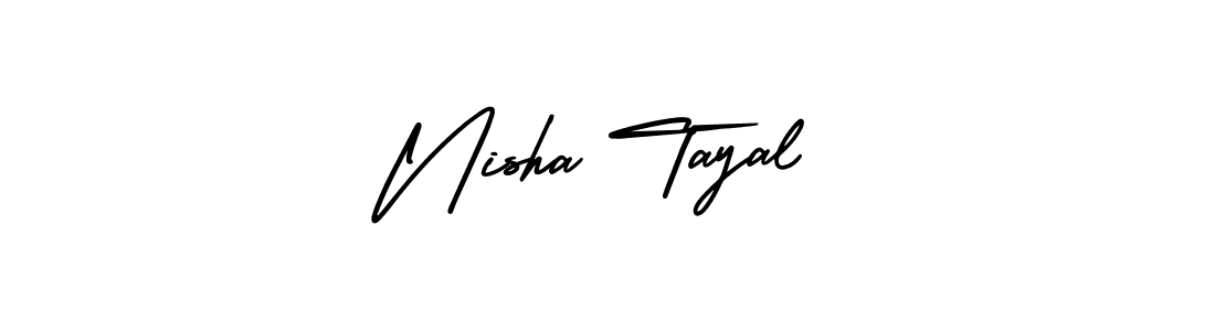 AmerikaSignatureDemo-Regular is a professional signature style that is perfect for those who want to add a touch of class to their signature. It is also a great choice for those who want to make their signature more unique. Get Nisha Tayal name to fancy signature for free. Nisha Tayal signature style 3 images and pictures png