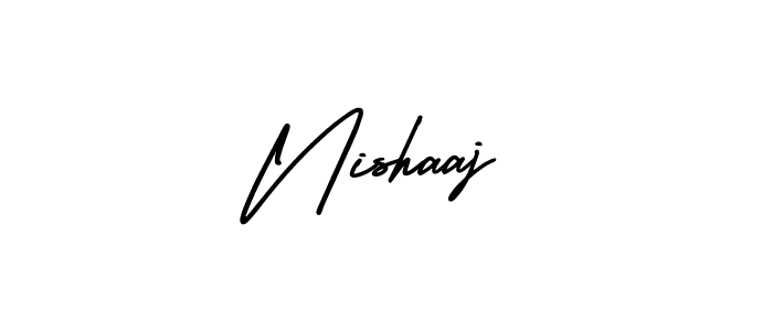 Make a beautiful signature design for name Nishaaj. With this signature (AmerikaSignatureDemo-Regular) style, you can create a handwritten signature for free. Nishaaj signature style 3 images and pictures png