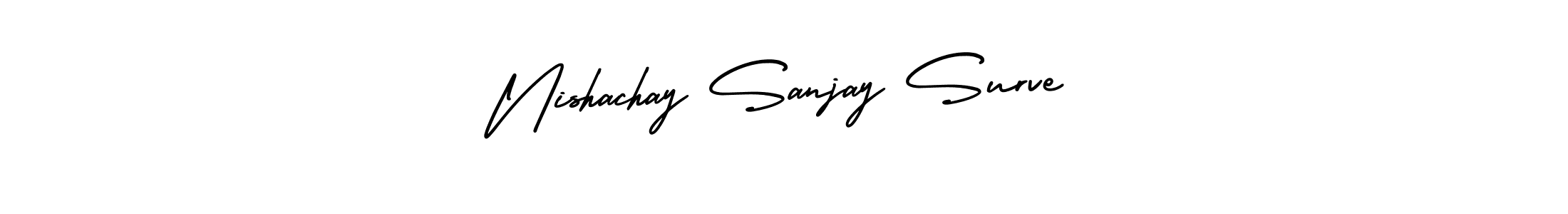 You can use this online signature creator to create a handwritten signature for the name Nishachay Sanjay Surve. This is the best online autograph maker. Nishachay Sanjay Surve signature style 3 images and pictures png