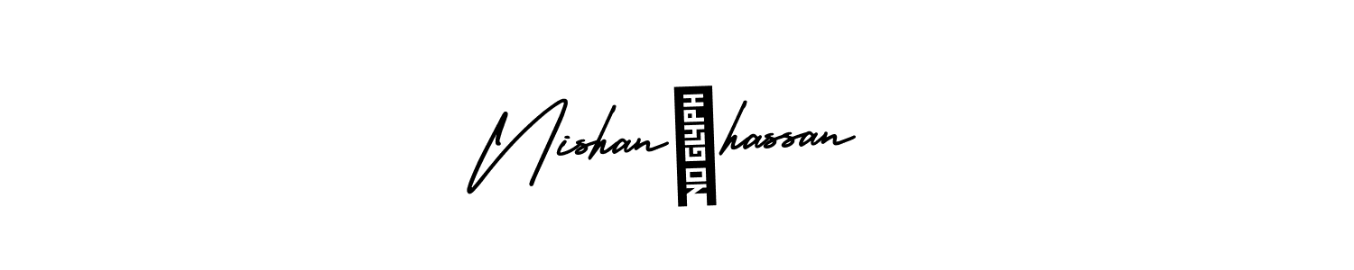 Create a beautiful signature design for name Nishan♡hassan. With this signature (AmerikaSignatureDemo-Regular) fonts, you can make a handwritten signature for free. Nishan♡hassan signature style 3 images and pictures png