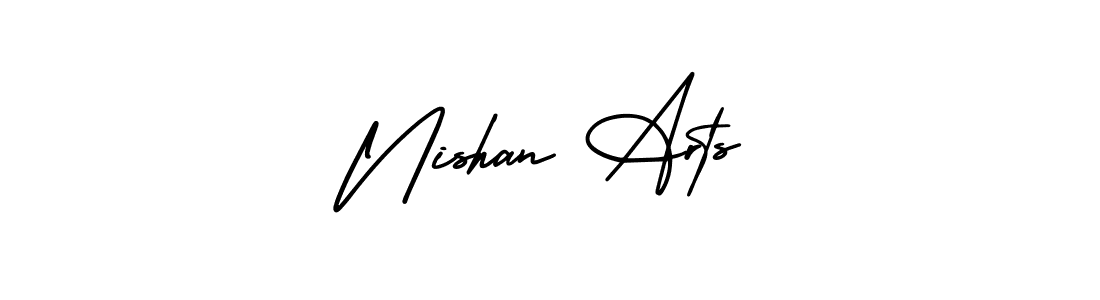 Use a signature maker to create a handwritten signature online. With this signature software, you can design (AmerikaSignatureDemo-Regular) your own signature for name Nishan Arts. Nishan Arts signature style 3 images and pictures png