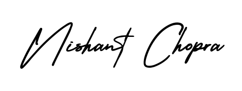 Transform the name Nishant Chopra into a signature masterpiece using AmerikaSignatureDemo-Regular font. Ideal for photographers, artists, and creators looking for watermarks. Nishant Chopra signature style 3 images and pictures png