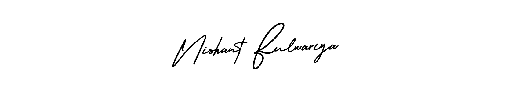 Make a beautiful signature design for name Nishant Fulwariya. With this signature (AmerikaSignatureDemo-Regular) style, you can create a handwritten signature for free. Nishant Fulwariya signature style 3 images and pictures png