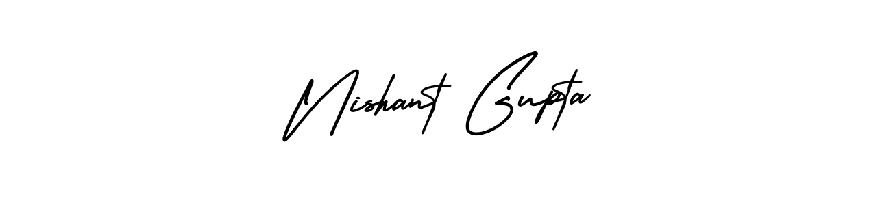 This is the best signature style for the Nishant Gupta name. Also you like these signature font (AmerikaSignatureDemo-Regular). Mix name signature. Nishant Gupta signature style 3 images and pictures png