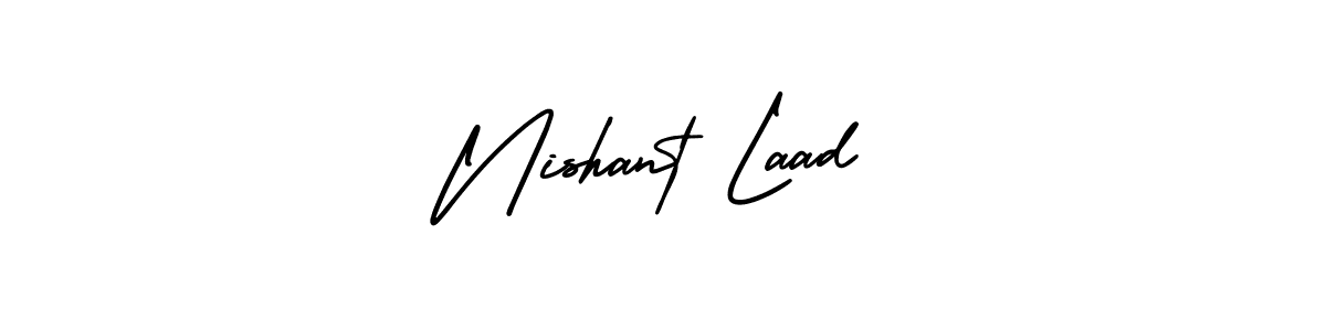 Also You can easily find your signature by using the search form. We will create Nishant Laad name handwritten signature images for you free of cost using AmerikaSignatureDemo-Regular sign style. Nishant Laad signature style 3 images and pictures png