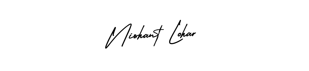 Design your own signature with our free online signature maker. With this signature software, you can create a handwritten (AmerikaSignatureDemo-Regular) signature for name Nishant Lohar. Nishant Lohar signature style 3 images and pictures png