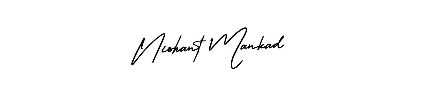 if you are searching for the best signature style for your name Nishant Mankad. so please give up your signature search. here we have designed multiple signature styles  using AmerikaSignatureDemo-Regular. Nishant Mankad signature style 3 images and pictures png