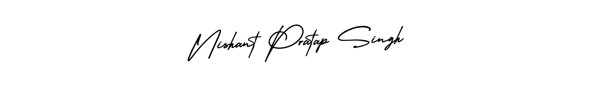 Nishant Pratap Singh stylish signature style. Best Handwritten Sign (AmerikaSignatureDemo-Regular) for my name. Handwritten Signature Collection Ideas for my name Nishant Pratap Singh. Nishant Pratap Singh signature style 3 images and pictures png