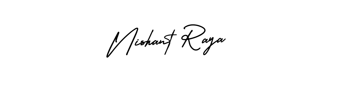 Design your own signature with our free online signature maker. With this signature software, you can create a handwritten (AmerikaSignatureDemo-Regular) signature for name Nishant Raya. Nishant Raya signature style 3 images and pictures png