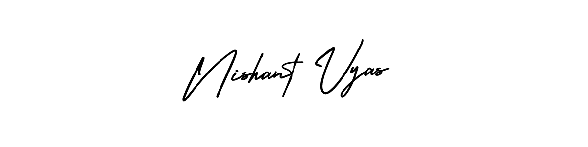 You can use this online signature creator to create a handwritten signature for the name Nishant Vyas. This is the best online autograph maker. Nishant Vyas signature style 3 images and pictures png