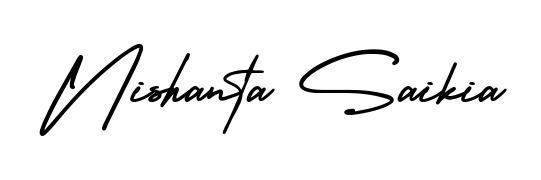 Turn your name Nishanta Saikia into a signature brand with AmerikaSignatureDemo-Regular styling. Download in standard PNG or transparent format anytime. Nishanta Saikia signature style 3 images and pictures png