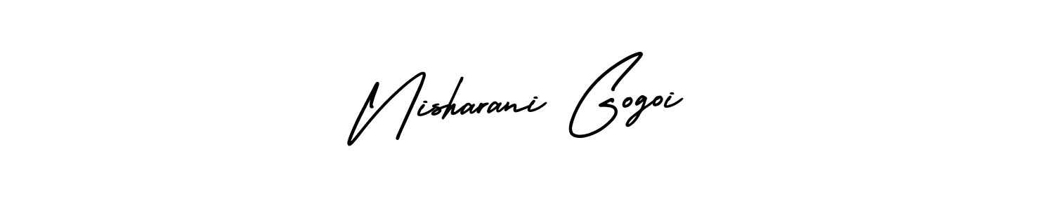 Use a signature maker to create a handwritten signature online. With this signature software, you can design (AmerikaSignatureDemo-Regular) your own signature for name Nisharani Gogoi. Nisharani Gogoi signature style 3 images and pictures png