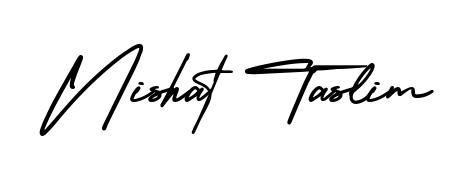 How to make Nishat Taslim name signature. Use AmerikaSignatureDemo-Regular style for creating short signs online. This is the latest handwritten sign. Nishat Taslim signature style 3 images and pictures png