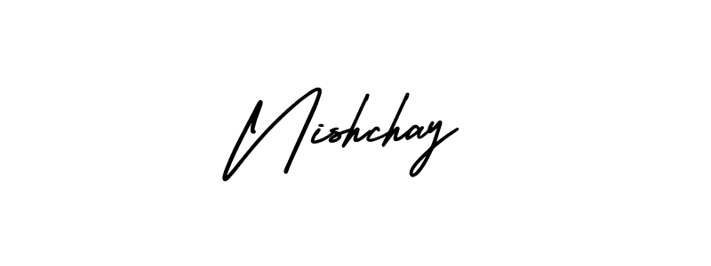 This is the best signature style for the Nishchay name. Also you like these signature font (AmerikaSignatureDemo-Regular). Mix name signature. Nishchay signature style 3 images and pictures png