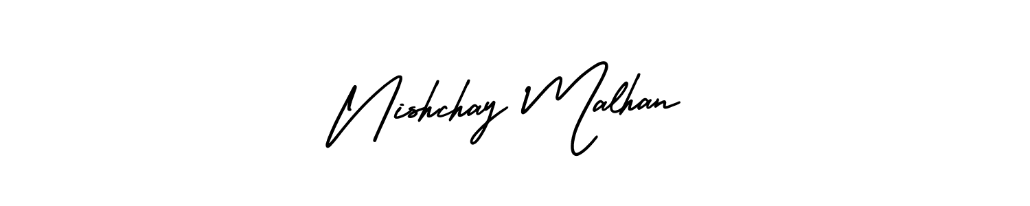 It looks lik you need a new signature style for name Nishchay Malhan. Design unique handwritten (AmerikaSignatureDemo-Regular) signature with our free signature maker in just a few clicks. Nishchay Malhan signature style 3 images and pictures png
