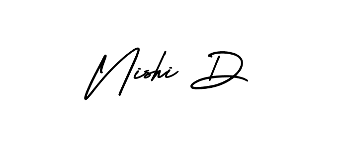 Make a beautiful signature design for name Nishi D. Use this online signature maker to create a handwritten signature for free. Nishi D signature style 3 images and pictures png