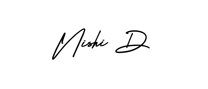 Make a beautiful signature design for name Nishi D. Use this online signature maker to create a handwritten signature for free. Nishi D signature style 3 images and pictures png