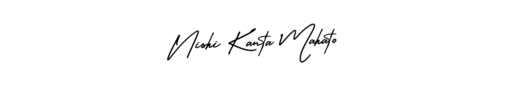 Use a signature maker to create a handwritten signature online. With this signature software, you can design (AmerikaSignatureDemo-Regular) your own signature for name Nishi Kanta Mahato. Nishi Kanta Mahato signature style 3 images and pictures png