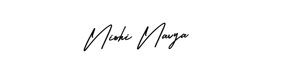 See photos of Nishi Navya official signature by Spectra . Check more albums & portfolios. Read reviews & check more about AmerikaSignatureDemo-Regular font. Nishi Navya signature style 3 images and pictures png