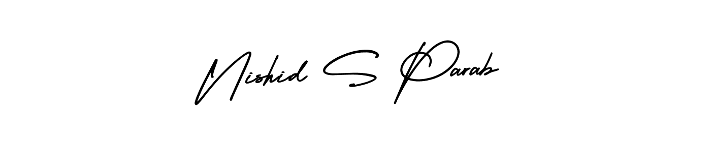 Also we have Nishid S Parab name is the best signature style. Create professional handwritten signature collection using AmerikaSignatureDemo-Regular autograph style. Nishid S Parab signature style 3 images and pictures png