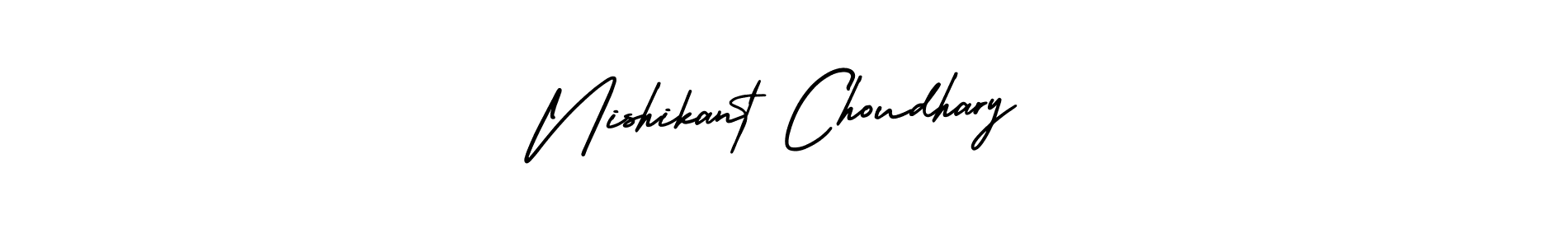 AmerikaSignatureDemo-Regular is a professional signature style that is perfect for those who want to add a touch of class to their signature. It is also a great choice for those who want to make their signature more unique. Get Nishikant Choudhary name to fancy signature for free. Nishikant Choudhary signature style 3 images and pictures png