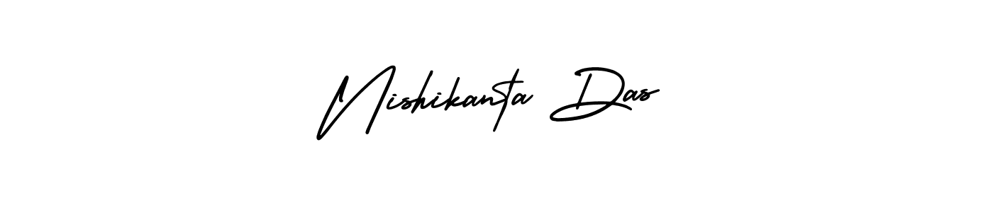 AmerikaSignatureDemo-Regular is a professional signature style that is perfect for those who want to add a touch of class to their signature. It is also a great choice for those who want to make their signature more unique. Get Nishikanta Das name to fancy signature for free. Nishikanta Das signature style 3 images and pictures png