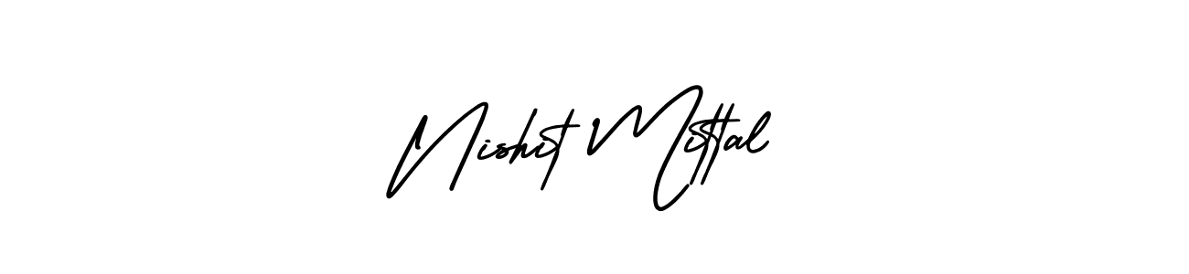 Make a beautiful signature design for name Nishit Mittal. With this signature (AmerikaSignatureDemo-Regular) style, you can create a handwritten signature for free. Nishit Mittal signature style 3 images and pictures png