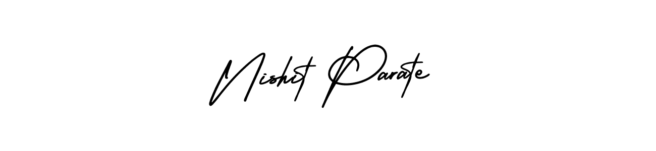 How to Draw Nishit Parate signature style? AmerikaSignatureDemo-Regular is a latest design signature styles for name Nishit Parate. Nishit Parate signature style 3 images and pictures png