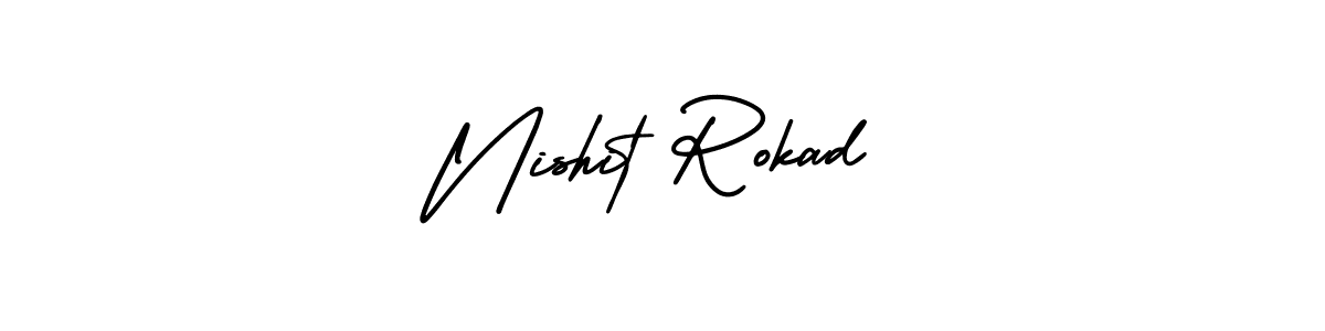Make a beautiful signature design for name Nishit Rokad. Use this online signature maker to create a handwritten signature for free. Nishit Rokad signature style 3 images and pictures png