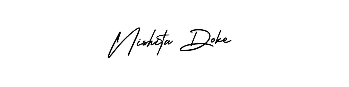 Design your own signature with our free online signature maker. With this signature software, you can create a handwritten (AmerikaSignatureDemo-Regular) signature for name Nishita Doke. Nishita Doke signature style 3 images and pictures png