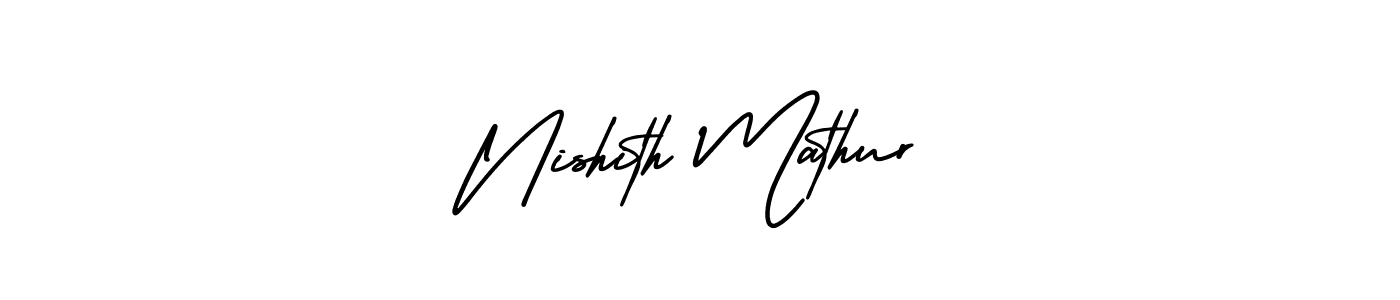 Make a beautiful signature design for name Nishith Mathur. Use this online signature maker to create a handwritten signature for free. Nishith Mathur signature style 3 images and pictures png