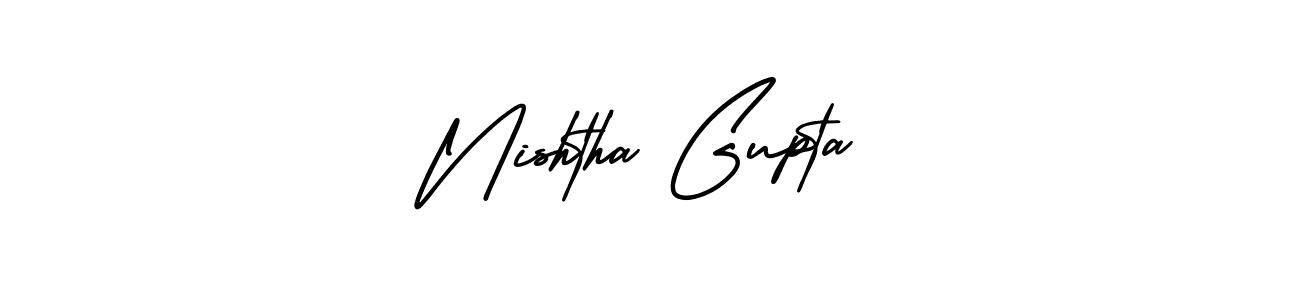 Also You can easily find your signature by using the search form. We will create Nishtha Gupta name handwritten signature images for you free of cost using AmerikaSignatureDemo-Regular sign style. Nishtha Gupta signature style 3 images and pictures png