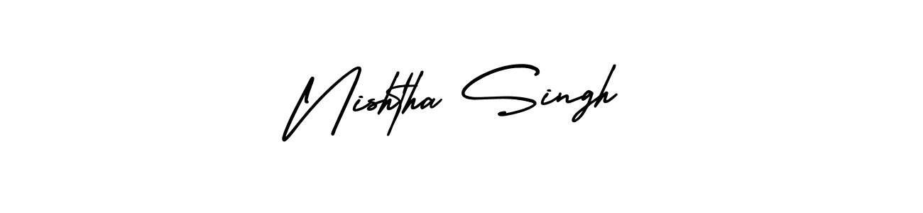 Also You can easily find your signature by using the search form. We will create Nishtha Singh name handwritten signature images for you free of cost using AmerikaSignatureDemo-Regular sign style. Nishtha Singh signature style 3 images and pictures png